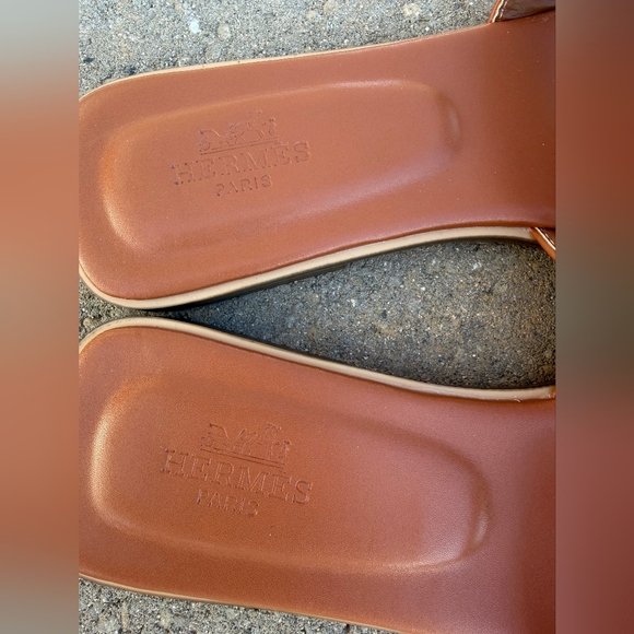 Hermes Tan Leather Sandals - Picture 3 of 5
